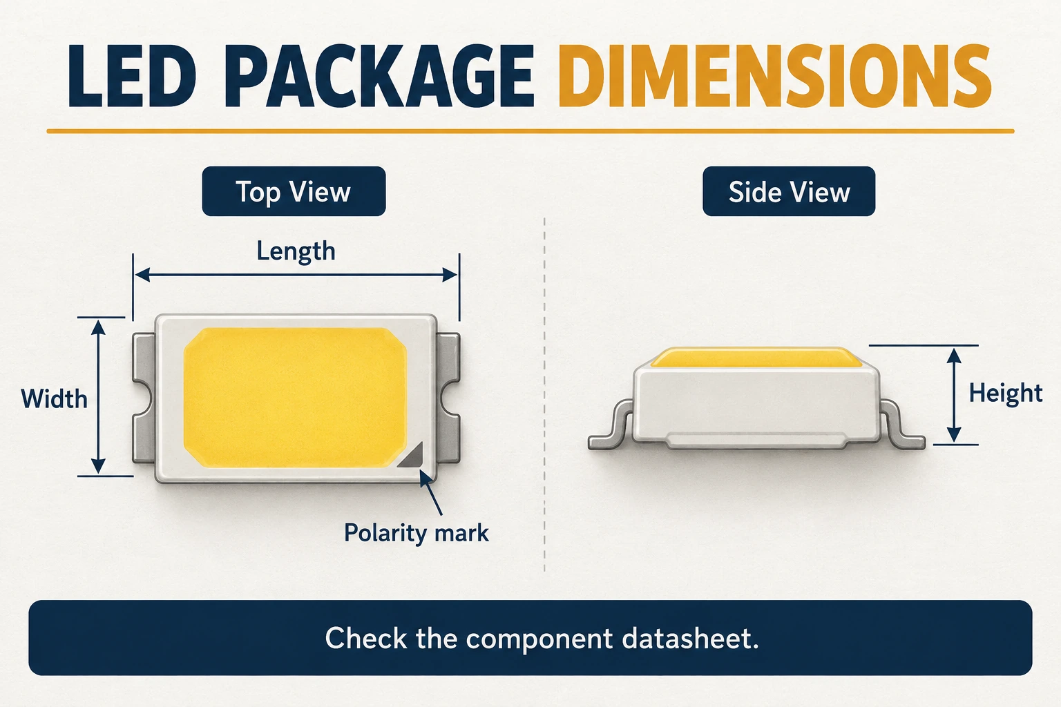 generic led package dimension reference